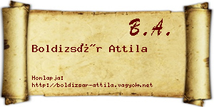 Boldizsár Attila névjegykártya